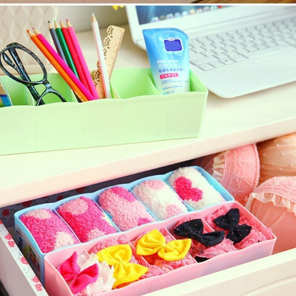 0236 5-Compartments Socks/Handkerchief/Underwear Storage Box Socks Drawer Closet Organizer Storage Boxes (pack of 4) - SkyShopy 0236 5-Compartments Socks/Handkerchief/Underwear Storage Box Socks Drawer Closet Organizer Storage Boxes (pack of 4) - SkyShopy